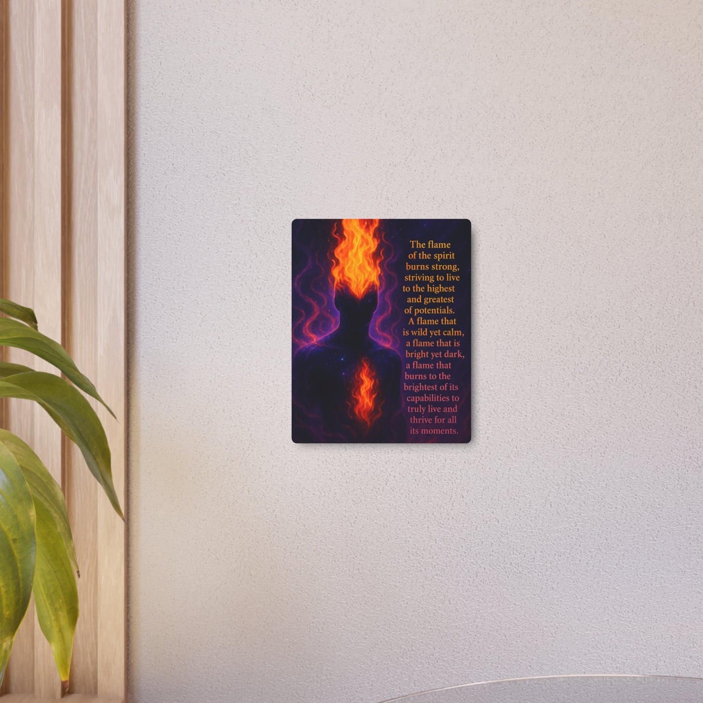 Inspirational Metal Art Poster - ' Flame of the Spirit '