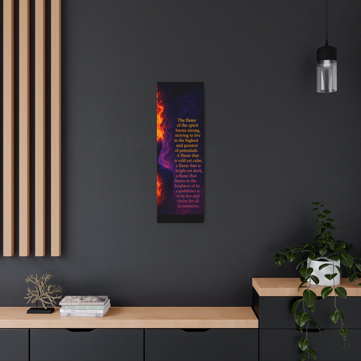 Inspirational Metal Art Poster - ' Flame of the Spirit '