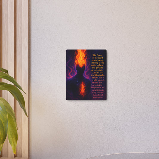 Inspirational Metal Art Poster - ' Flame of the Spirit '